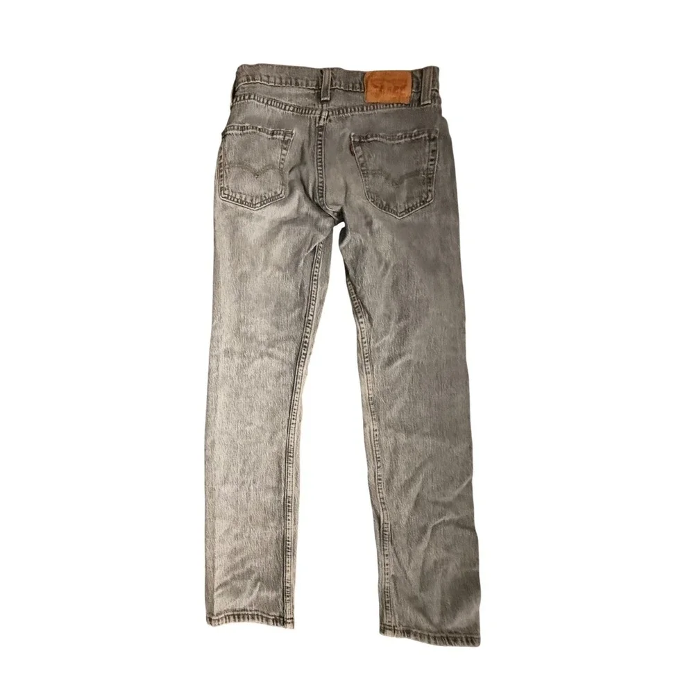 Levi's 502 Taper Fit Jeans Mens 28x32 Light Wash Blue Red Tab Denim Pants
